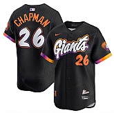 Men's San Francisco Giants #26 Matt Chapman Anthracite 2025 City Connect Limited Stitched Jersey Dzhi,baseball caps,new era cap wholesale,wholesale hats
